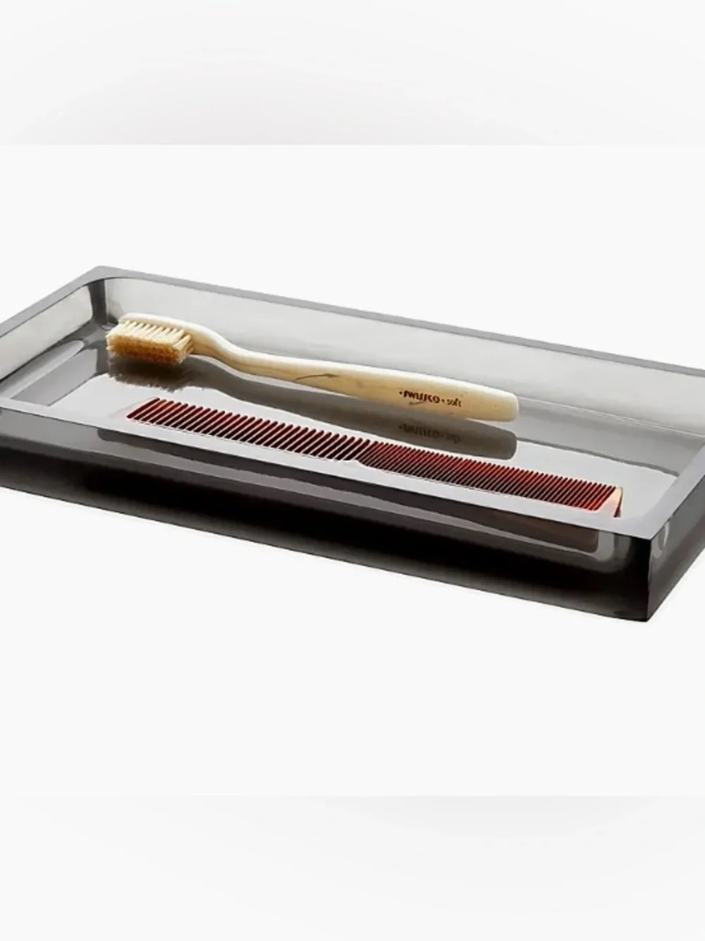 Jonathan Adler Acrylic Sleek Rectangular Bth Tray